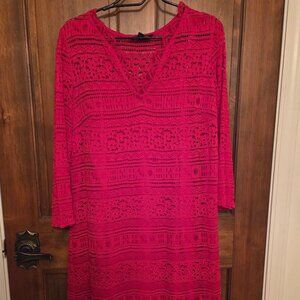 Red Lacy Sheath Dress- Size 12